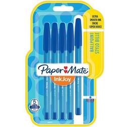 Paper Mate InkJoy 100ST Kugelschreiber feine Spitze 0,7 mm Blau 5 Stück Auf 1-3 Werktage Lieferzeit