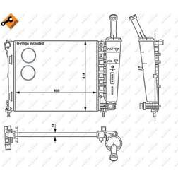 NRF Radiator, engine cooling EASY FIT 53526