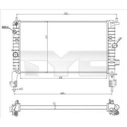 TYC Kylare, motorkylning 725-0048-R