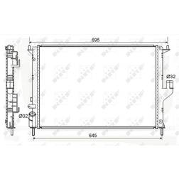 NRF Radiator, engine cooling Economy Class 53118A