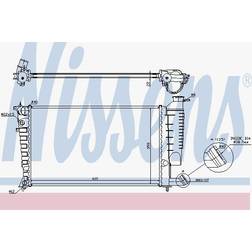 61313A Radiador Refrigeración Del Motor Aluminio 610 378 23 Aletas Refrigeración