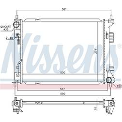 Kylare, motorkylning NISSENS 67604