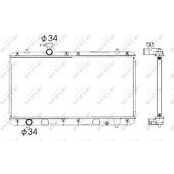 NRF Radiator, engine cooling 53428