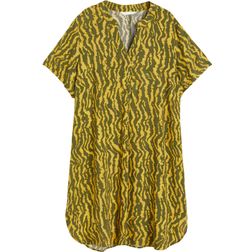 H&M V-Neck Tunic Dress - Khaki Green/Patterned