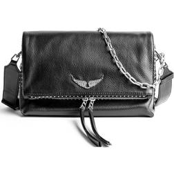 Zadig & Voltaire Rocky Grained Leather Studs Black