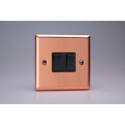 Varilight 2-Gang 10A 1- or 2-Way Rocker Switch in Brushed Copper
