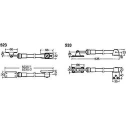 Fix 523T-1 Dørbremse 500-700 mm Hvid