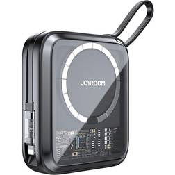 Joyroom 22,5 W Trådlös Magnetisk Powerbank med Inbyggd Lightning-Kabel 10 000 mAh Svart