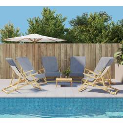 vidaXL Strandtücher 6 Stk Grau 60x135 cm Badezimmerhandtuch Grau