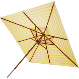 Skagerak Messina Parasol 300x300 Citron/Sand striber 300cm