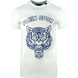 Philipp Plein Sport Stencil Tiger Logo White T-Shirt