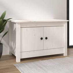 vidaXL vit 70x38x45,5 massiv furu Skoställ