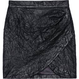 Zadig & Voltaire Julipe Crinkled Leather Skirt