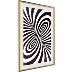 Artgeist Inramad Tavla Black and White Swirl Poster