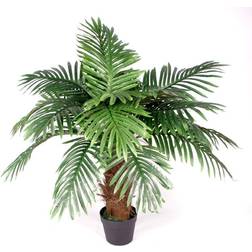 Leaf 100cm Brown Trunk Artificial Princess Palm Tree Figurine