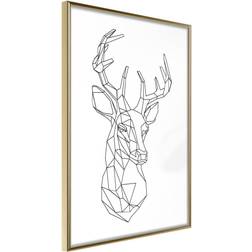 Artgeist Inramad Tavla Minimalist Deer 30x45 Poster