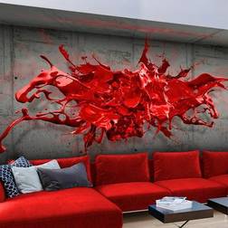 Artgeist Fototapet Red Ink Blot 300 x 210 cm