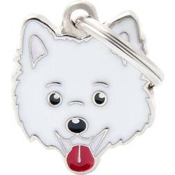 MyFamily White Italian Spitz ID Dog Tag