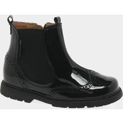 Start-rite Chelsea Black Patent Leather Childrens Chelsea Boots