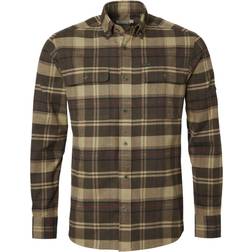 Chevalier Heron Flannel Shirt Men Soil Brown Checked