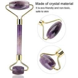 Danielle dual ended amethyst facial roller massager temple