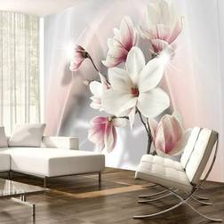 Artgeist Fototapet White magnolias 300 x 210 cm