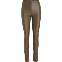 Vila Beschichtete Mid Waist Leggings