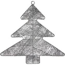 Adorno Navideío Plateado 36.7 x 0.2 x 37.5 cm Metal Plástico Árbol de Navidad