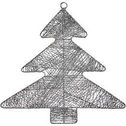 Sølv Juletræ Kugle Dekoration 36,7 x 0,2 x 37,5 cm Metal Plastik Julepynt