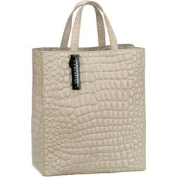 Waxy Croco M Handbag - Beige