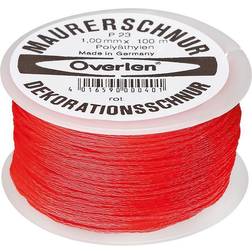 Overmann Maurerschnur L.100 m,D.1,0mmPE rot,Reißkraft 15kg