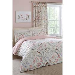 Dreams & Drapes Caraway Garden Birds Duvet Cover Pink