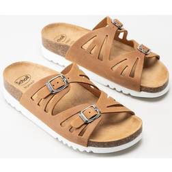 Scholl Ystad Cognac Female Sandalias