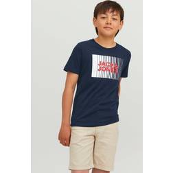 Jack & Jones Boy's Logo T-shirt - Blue/Navy Blazer