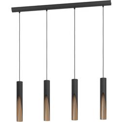 Eglo Barbotto LED Hængelampe 4L GU10 Sort/Eg Pendel