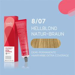 Londa Professional Demi-Permanent Colour Cream Extra Coverage #8/07 Light Blonde Natural Brown 60ml