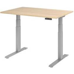 Hammerbacher WxD 1200 x 800 mm Oak Aluminium Silver Writing Desk