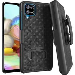 Samsung Galaxy A12 6.5' 2021 Rome Tech Shell Holster Combo Case Black