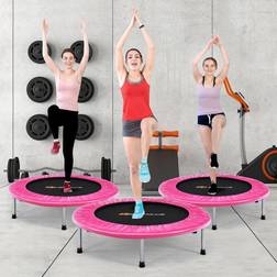 Costway 38'' Mini Folding Trampoline Portable Recreational Fitness