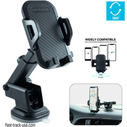 Car phone mount holder with adaptable cradle adjustable long neck for dashboard