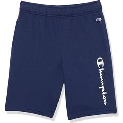 Champion Big Boy's French Terry Classic Script Shorts - Navy