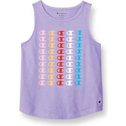 Champion Big Girl's Classic Tank Repeating Iconi C Logo - Salty Purple