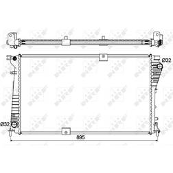 NRF Radiator 53123 Aluminium 778 448 26 Loddet Køleripper