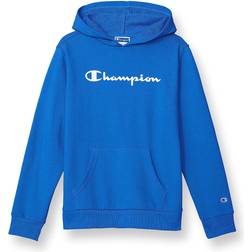 Champion Kid's French Terry Script Logo Hoodie - Bozzetto Blue