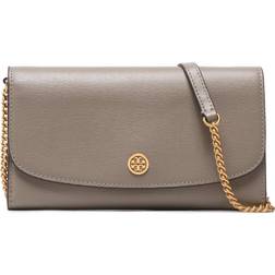 Tory Burch Robinson Chain Wallet - Gray Heron