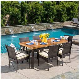 Christopher Knight Home Bavaro 7-piece Acacia Patio Dining Set