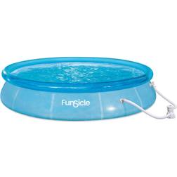 Funsicle 12'x30" sea-thru quickset inflatable ring top outdoor above ground pool