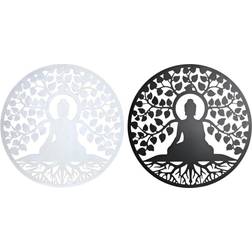 Dkd Home Decor White Black Buddha Oriental 100 Wall Decor