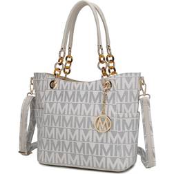 MKF Collection Kissaten Milan M Signature Tote Handbag - White