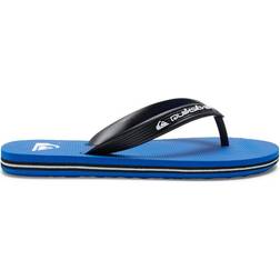 Quiksilver Boy's Molokai Flip-Flops - Black/Blue/Black